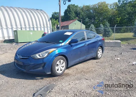 2016 Hyundai Elantra Se from USA, damaged, VIN 5NPDH4AE7GH713891